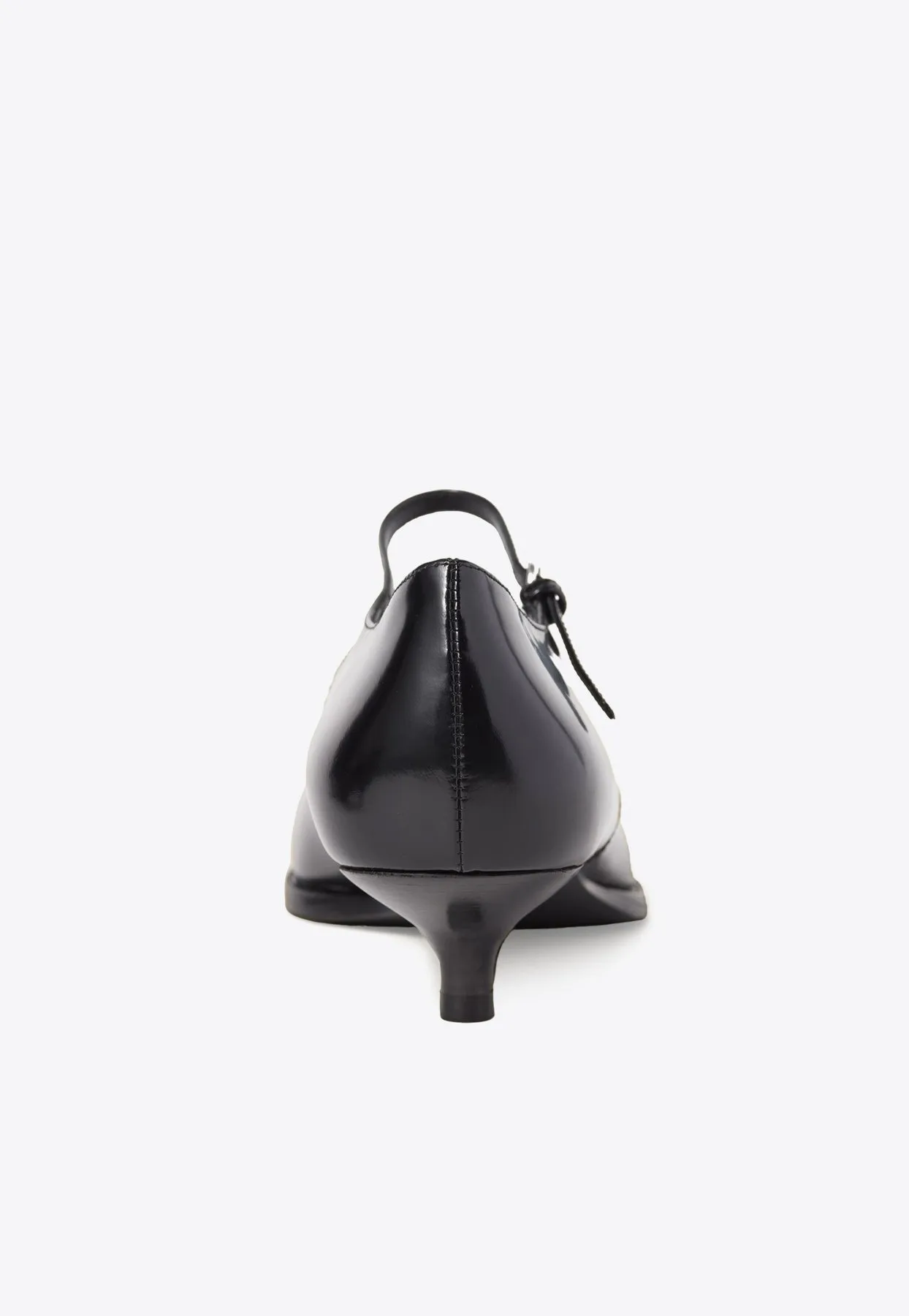 35 Mary-Jane Pumps in Brushed Leather