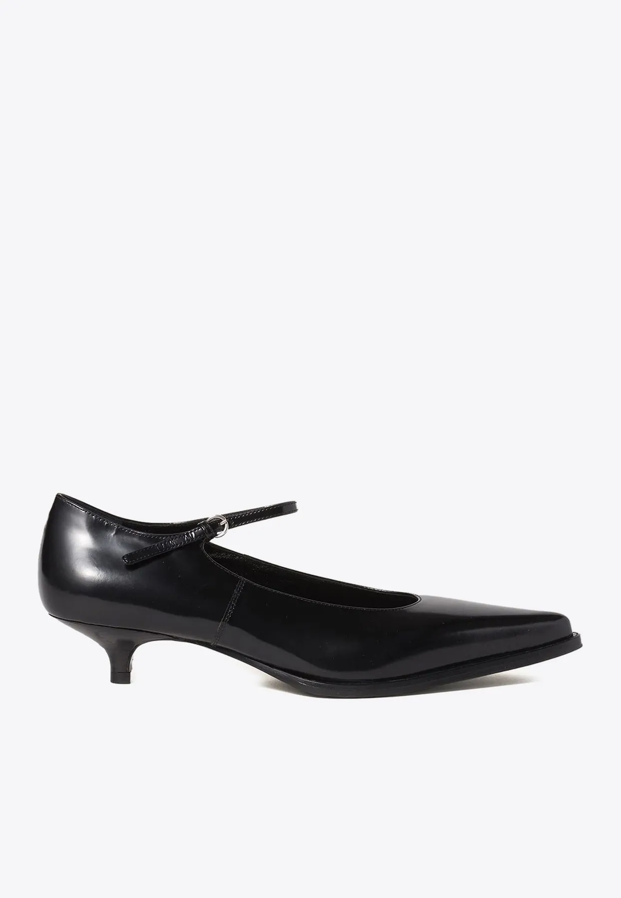 35 Mary-Jane Pumps in Brushed Leather