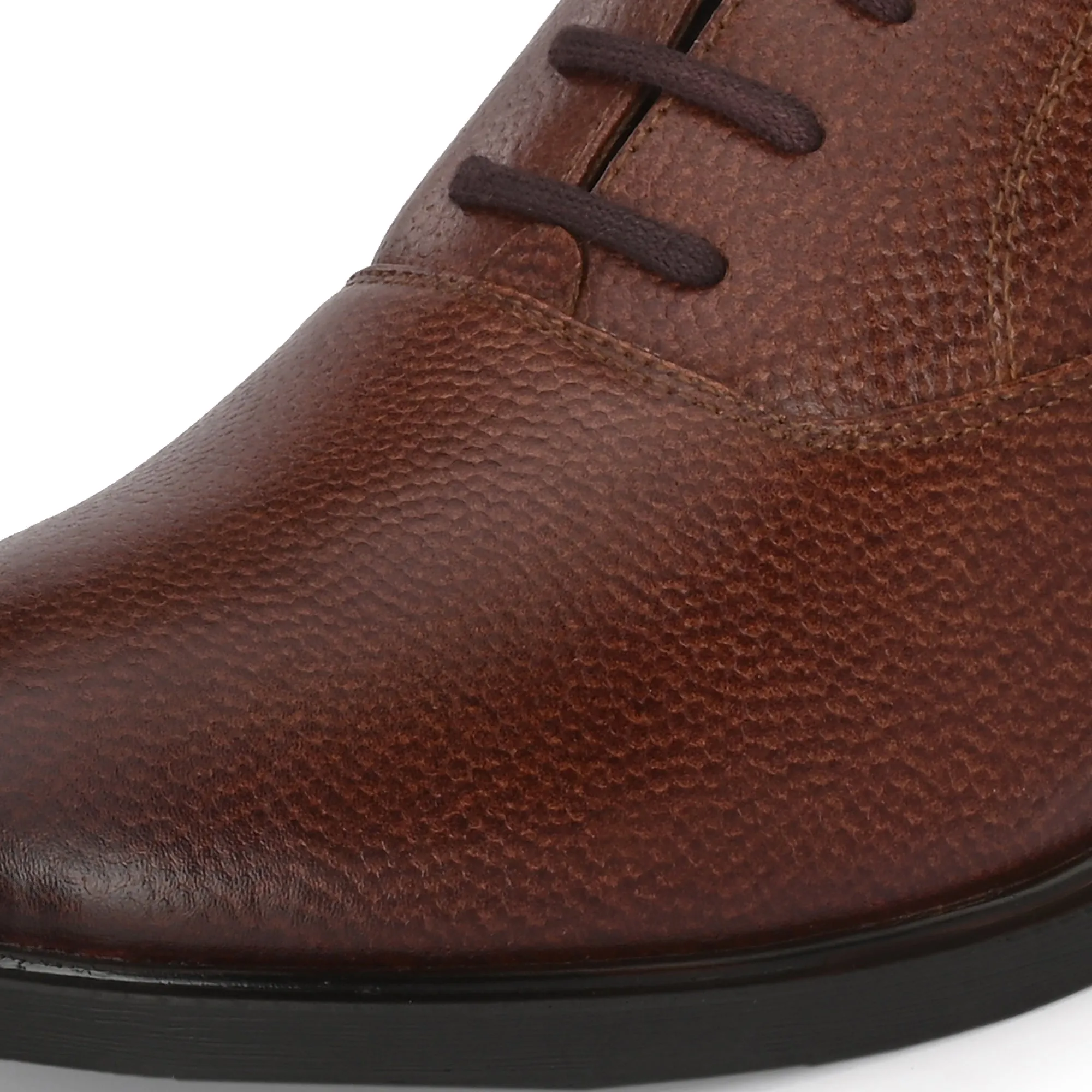 Aged Oxford Full Grain Leather Derby Lace Ups