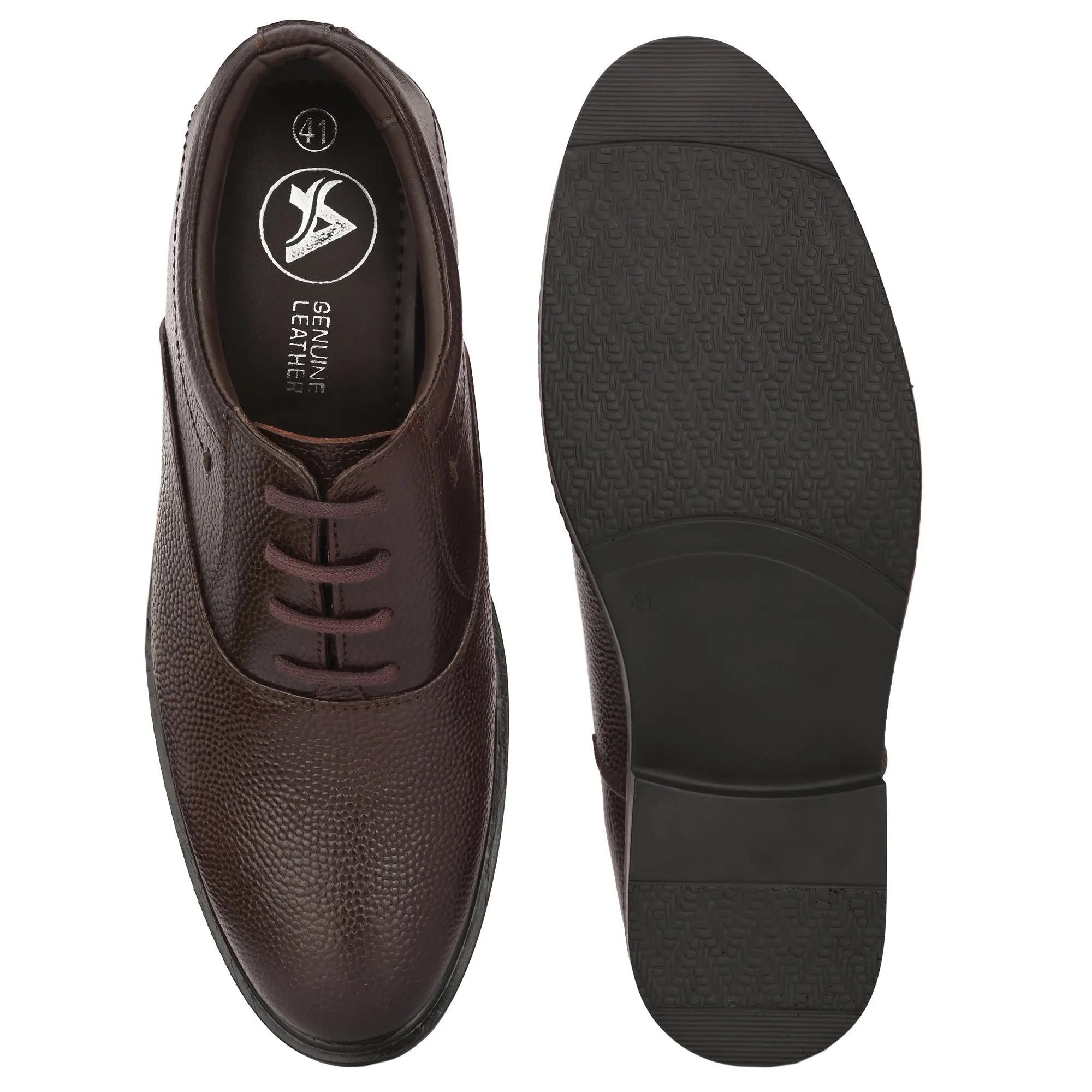 Aged Oxford Full Grain Leather Derby Lace Ups