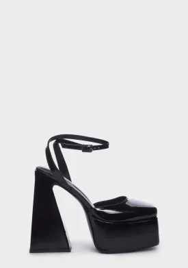 Black Clementine Block Heels