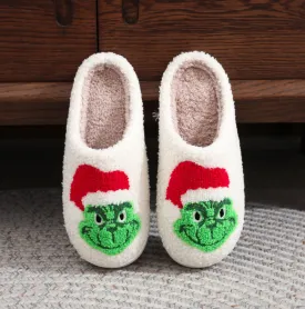 Blue Zone Planet |  Christmas slippers men and women home winter wool slippers