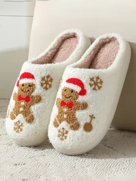 Blue Zone Planet |  Christmas Snowman Indoor Home Plush Slippers