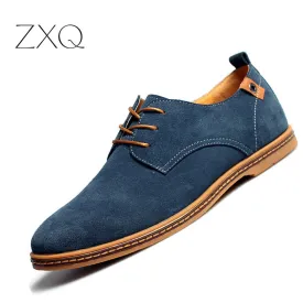 Fashion men casual shoes new spring men flats lace up male suede oxfords men leather shoes zapatillas hombre
