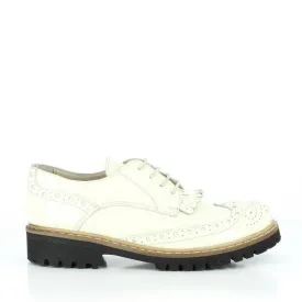 Felmini 8964 White Lace-Up Shoes