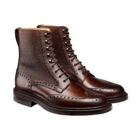 Islay Dark Brown Scotch Grain Derby Boots