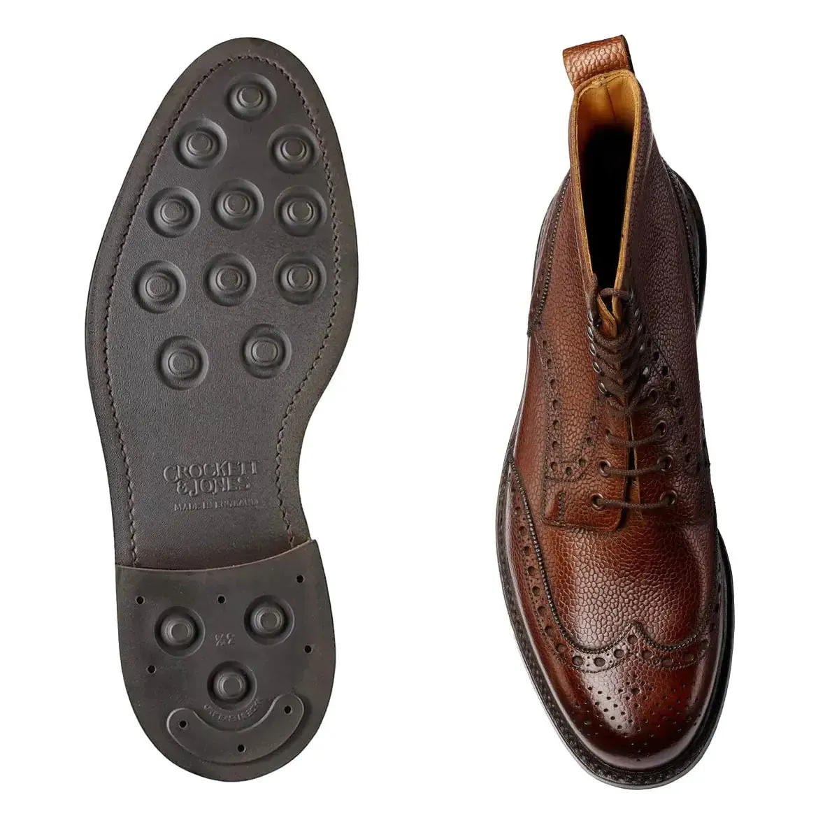 Islay Dark Brown Scotch Grain Derby Boots