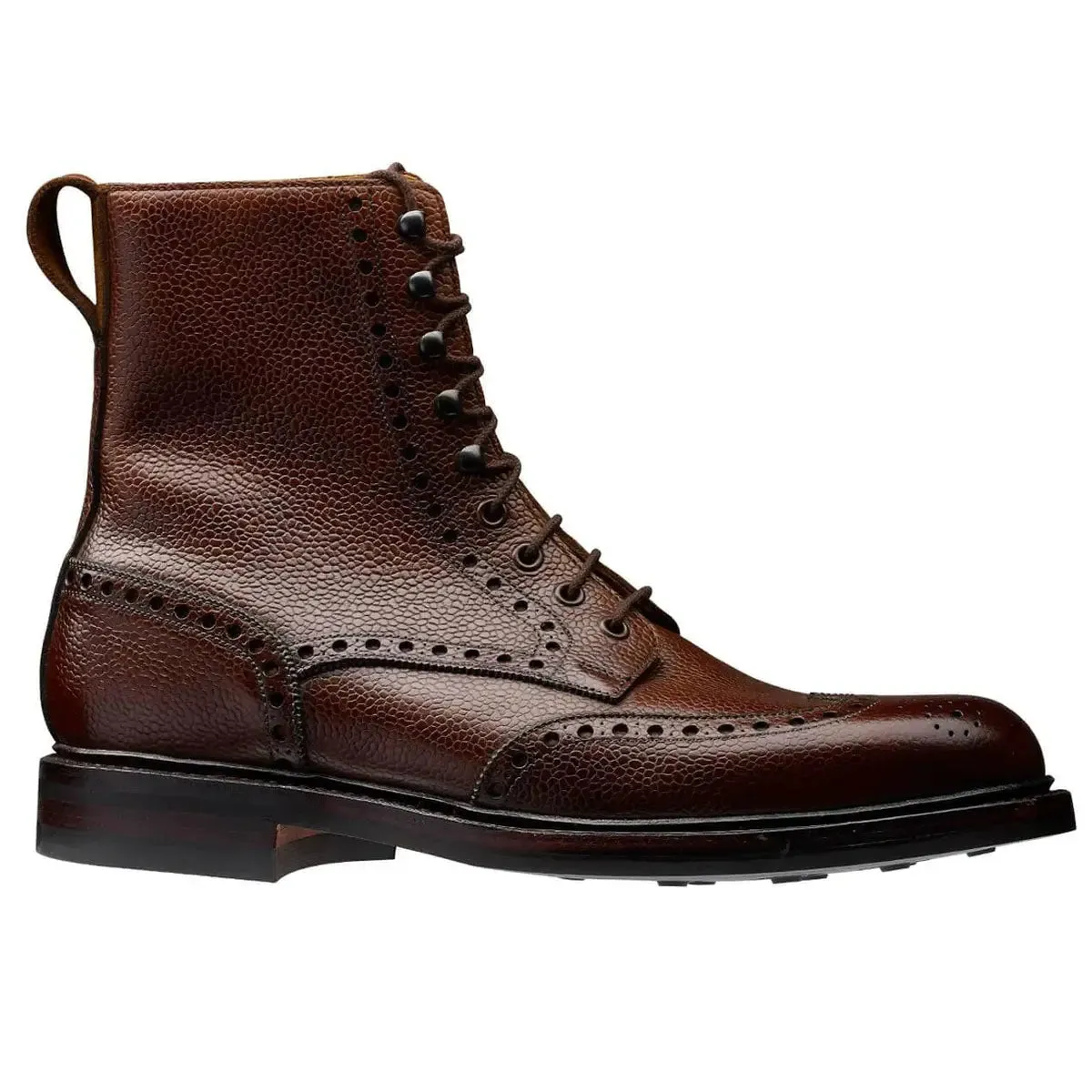 Islay Dark Brown Scotch Grain Derby Boots