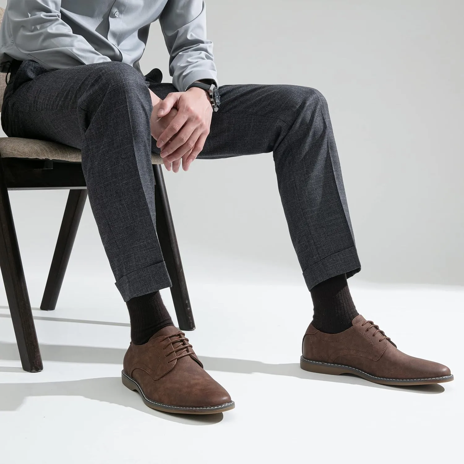 Jousen Men's Casual Dress Shoes Retro Business Classic Dress Shoes for Men