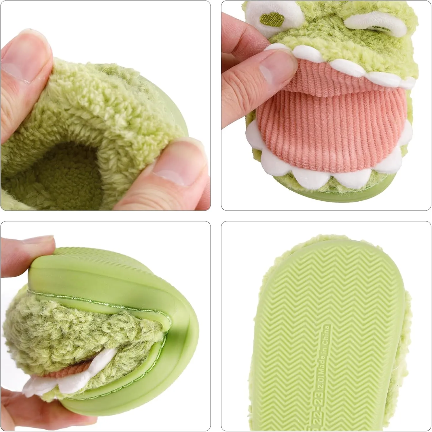KAKU NAUN Toddler Kids Unisex Slippers Animal Winter Warm Furry Shoes for Boys Girls