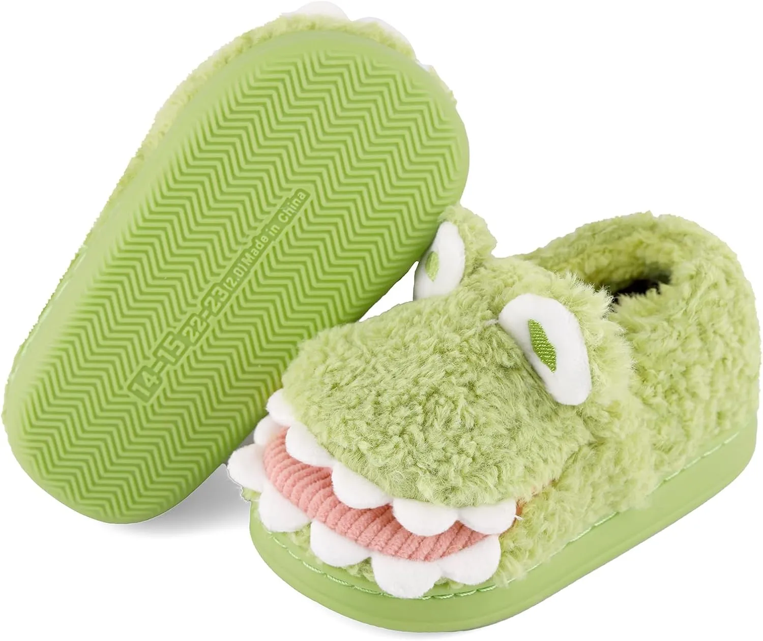 KAKU NAUN Toddler Kids Unisex Slippers Animal Winter Warm Furry Shoes for Boys Girls