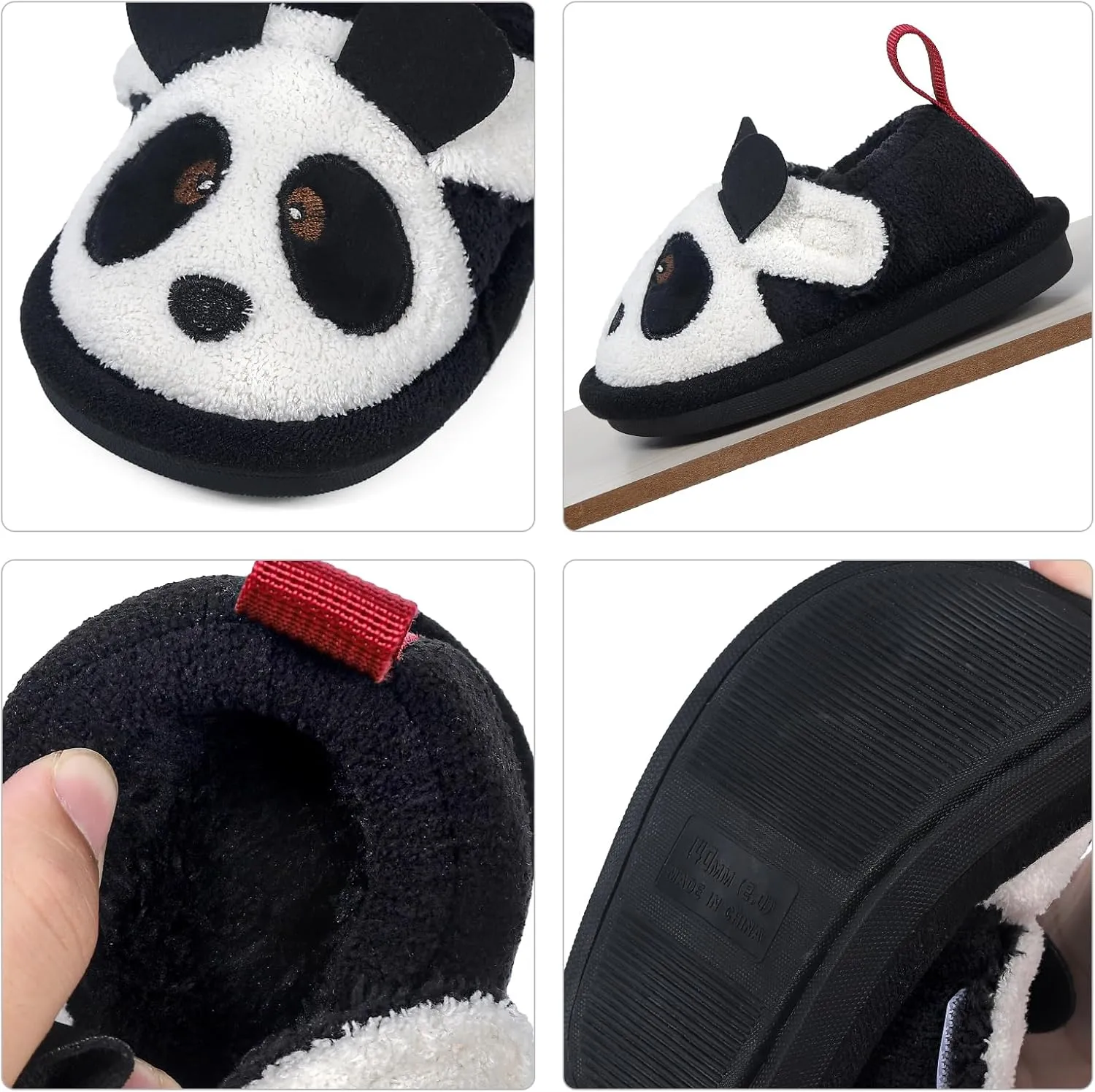 KAKU NAUN Toddler Kids Unisex Slippers Animal Winter Warm Furry Shoes for Boys Girls