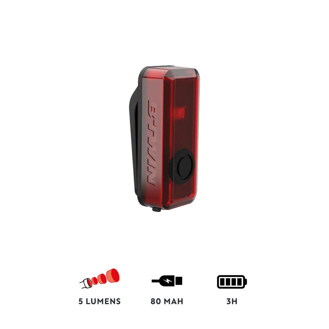 LED USB Rear Bike Light CL 100 - Red