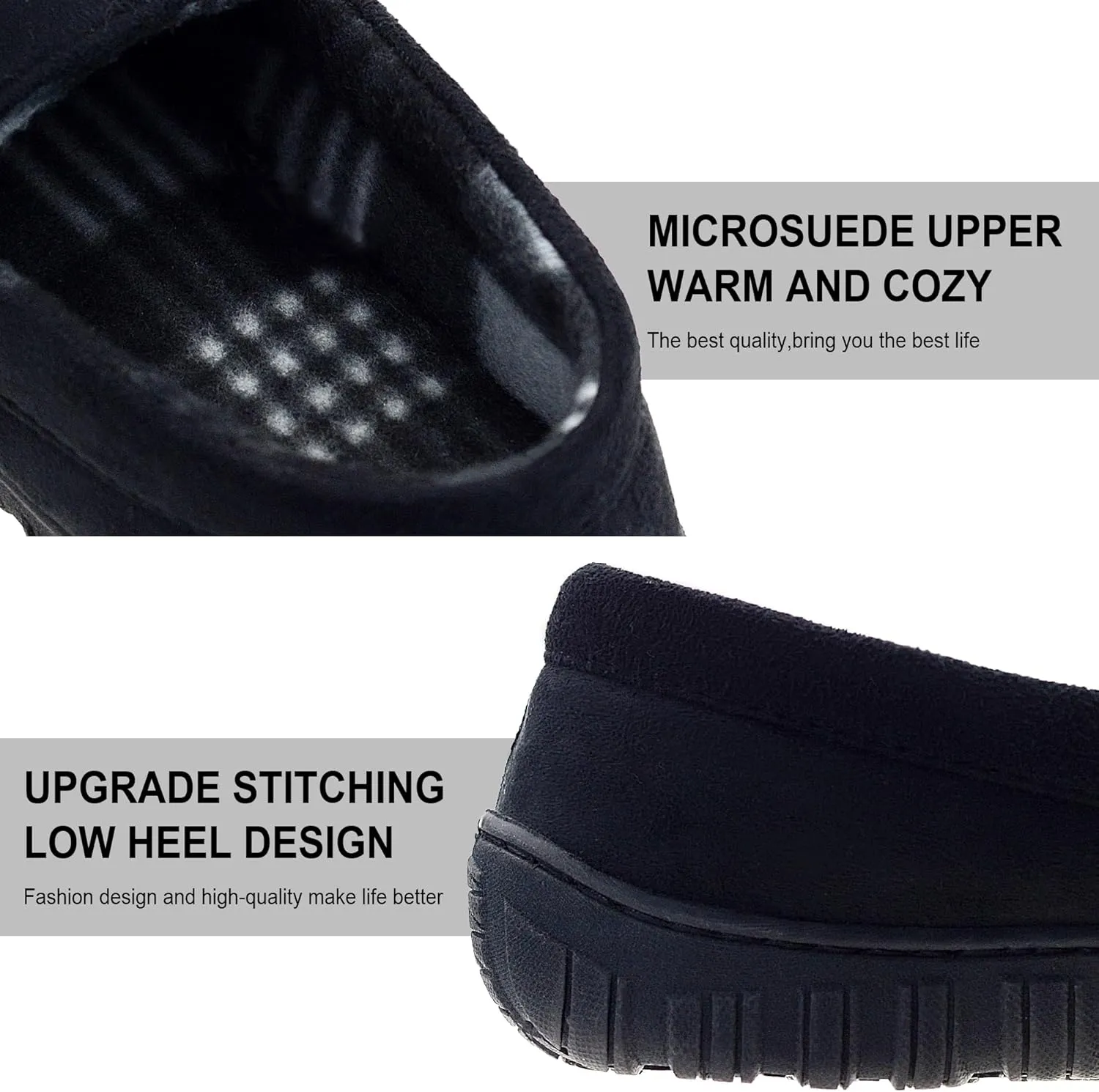 Mens Slippers Moccasins for Men Breathable Memory Foam House Shoes Indoor Outdoor