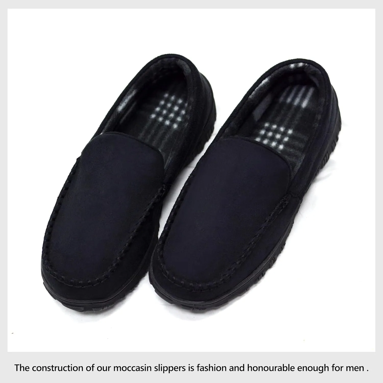 Mens Slippers Moccasins for Men Breathable Memory Foam House Shoes Indoor Outdoor
