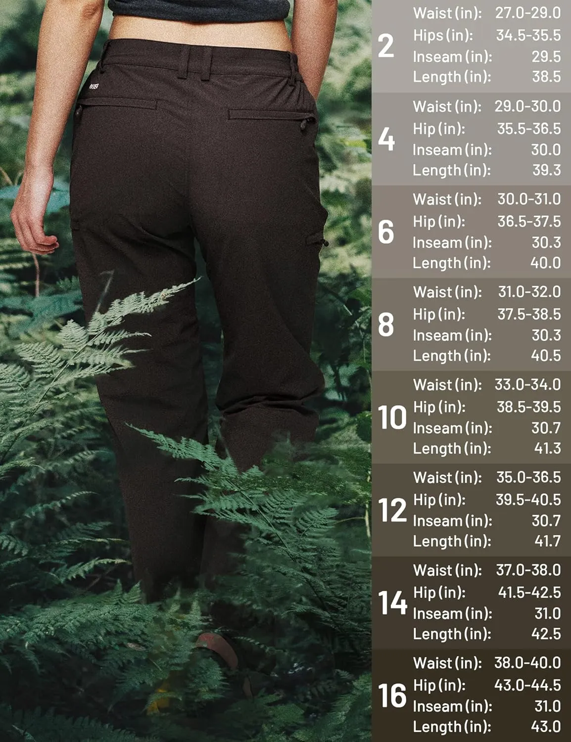 MIER Women's Quick Dry Cargo Pants Lightweight Tactical Hiking Pants with 6 Pockets, Stretchy and Water-Resistant
