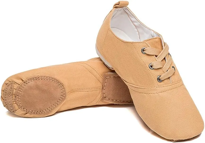 MSMAX Jazz Boots for Girls Lace-up Dancing Sneakers for Boys