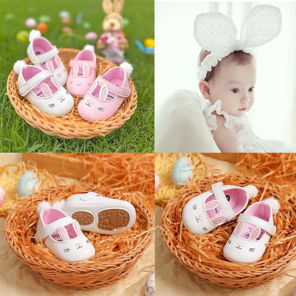 Ohwawadi Infant Baby Boys Girls Slippers Cozy Fleece Booties Soft Bottom Warm Cartoon Socks Newborn Crib Shoes
