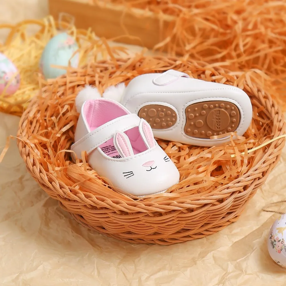 Ohwawadi Infant Baby Boys Girls Slippers Cozy Fleece Booties Soft Bottom Warm Cartoon Socks Newborn Crib Shoes