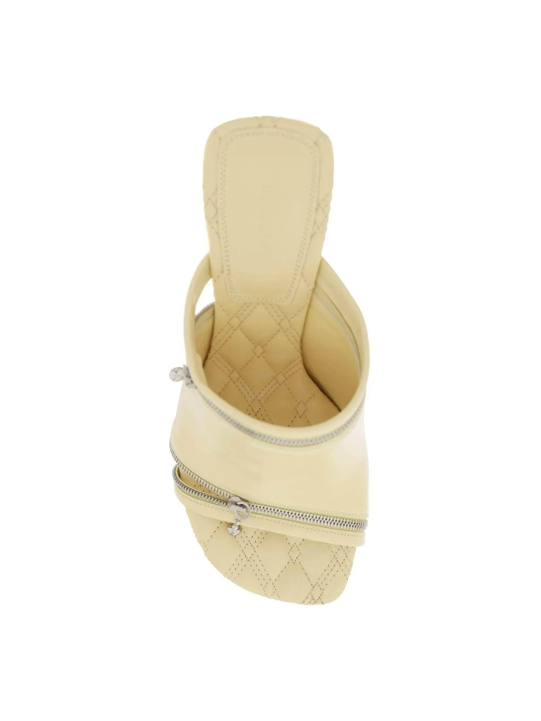 Peep Toe Leather Mules