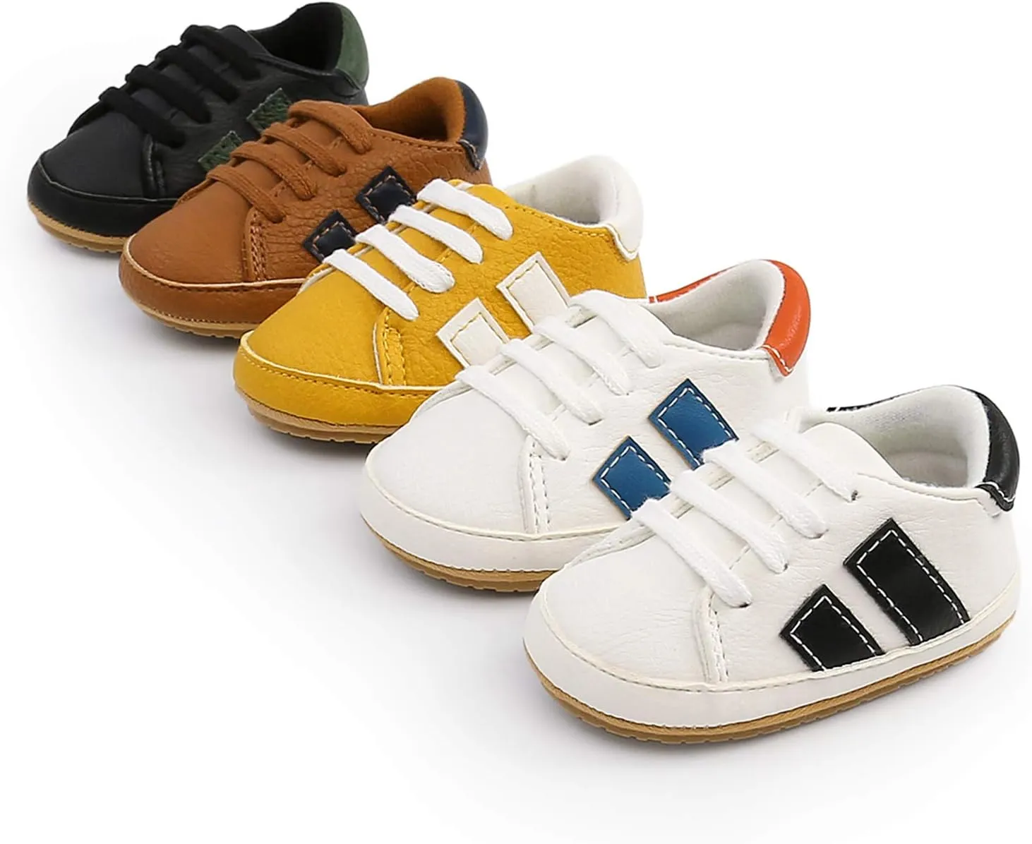 RVROVIC Baby Boys Girls Anti-Slip Sneakers Soft Ankle Boots Toddler First Walkers Newborn Crib Shoes