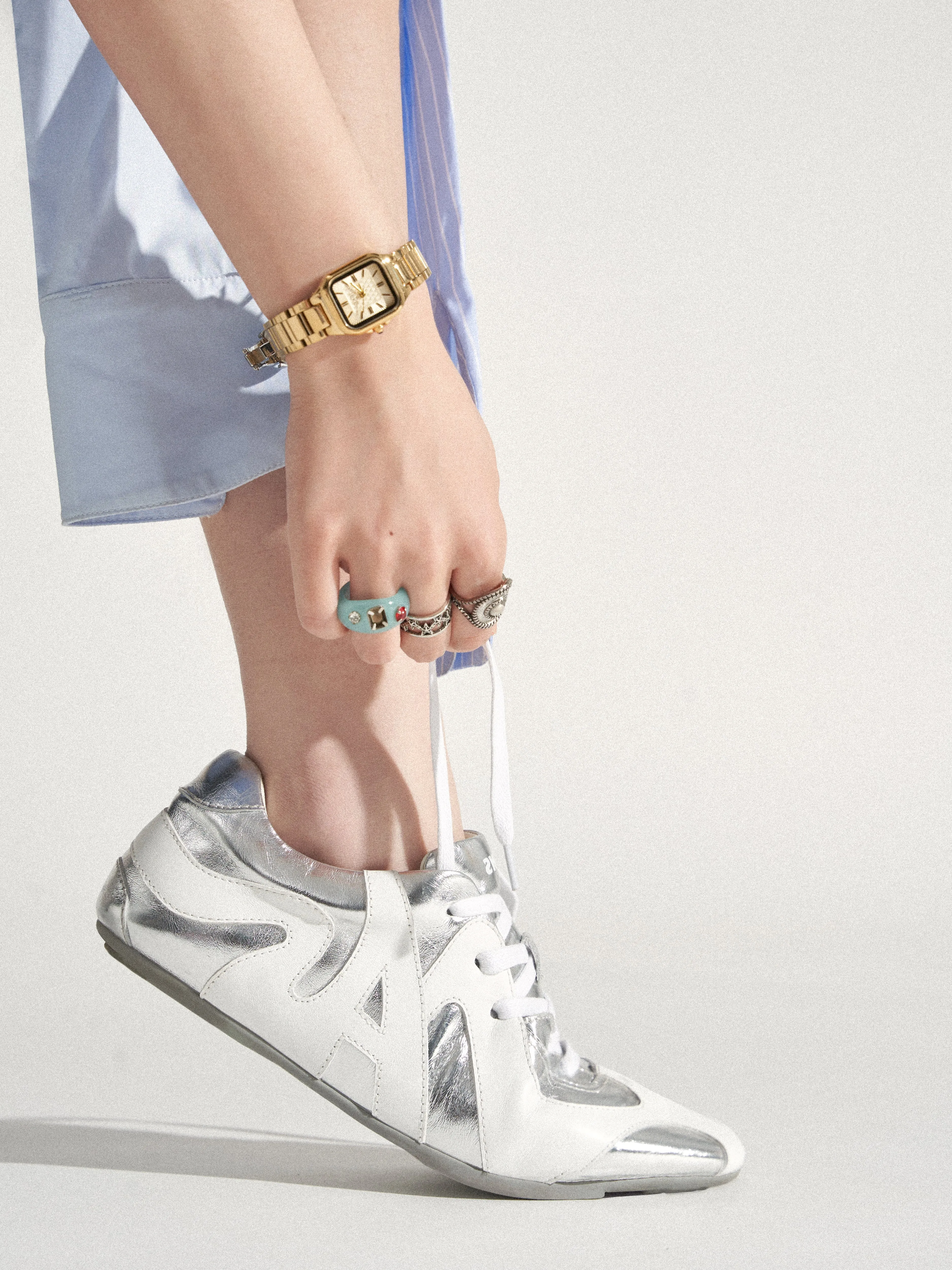 Silver No. N Training Shoes