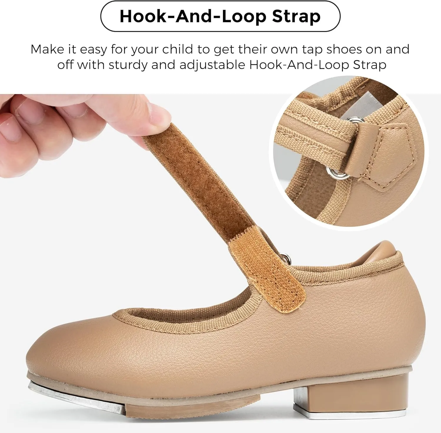 Stelle Tap Shoes for Girls Boys PU Leather Non-Slip Dance Shoes for Toddler/Little Kid/Big Kid